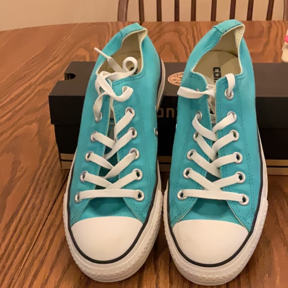 Converse Blue and White High-Top Sneakers Classic Canvas Design